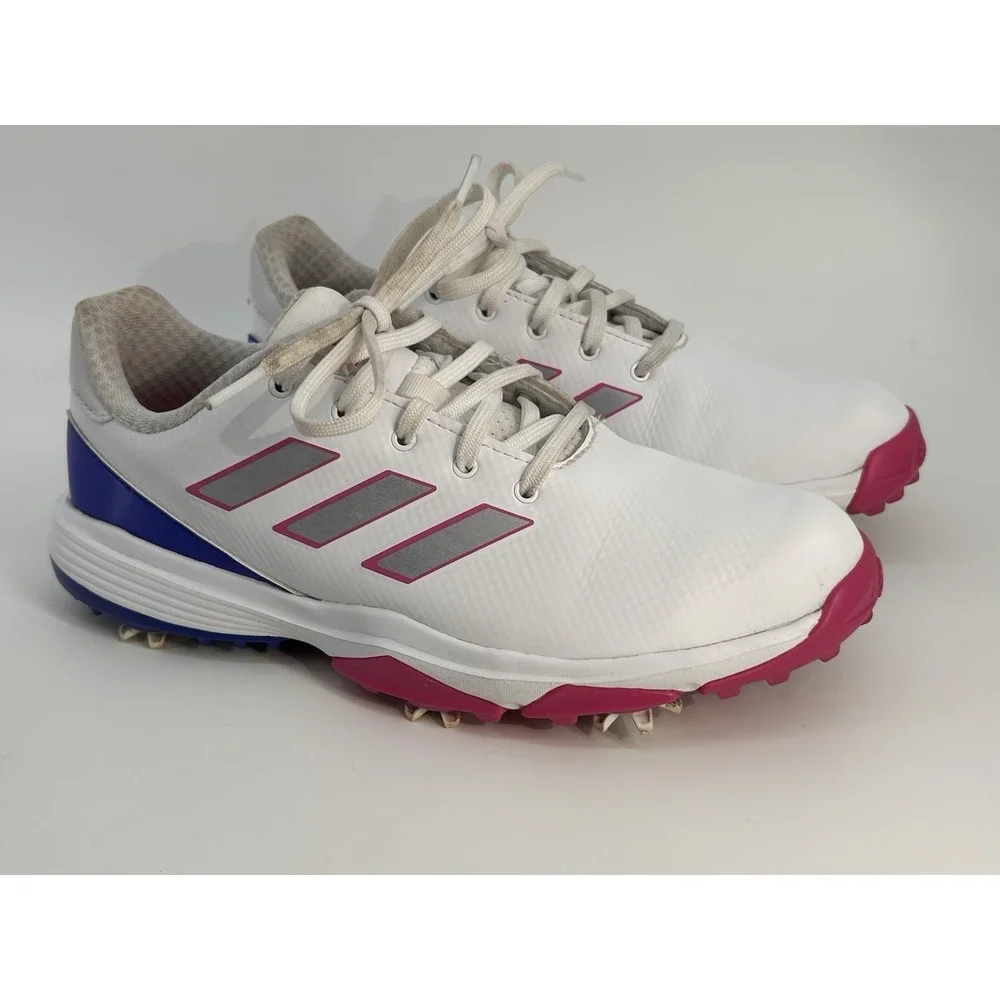adidas‎ Junior ZG23 Golf Shoes - Cloud White/Lucid Fuchsia/Lucid Blue
